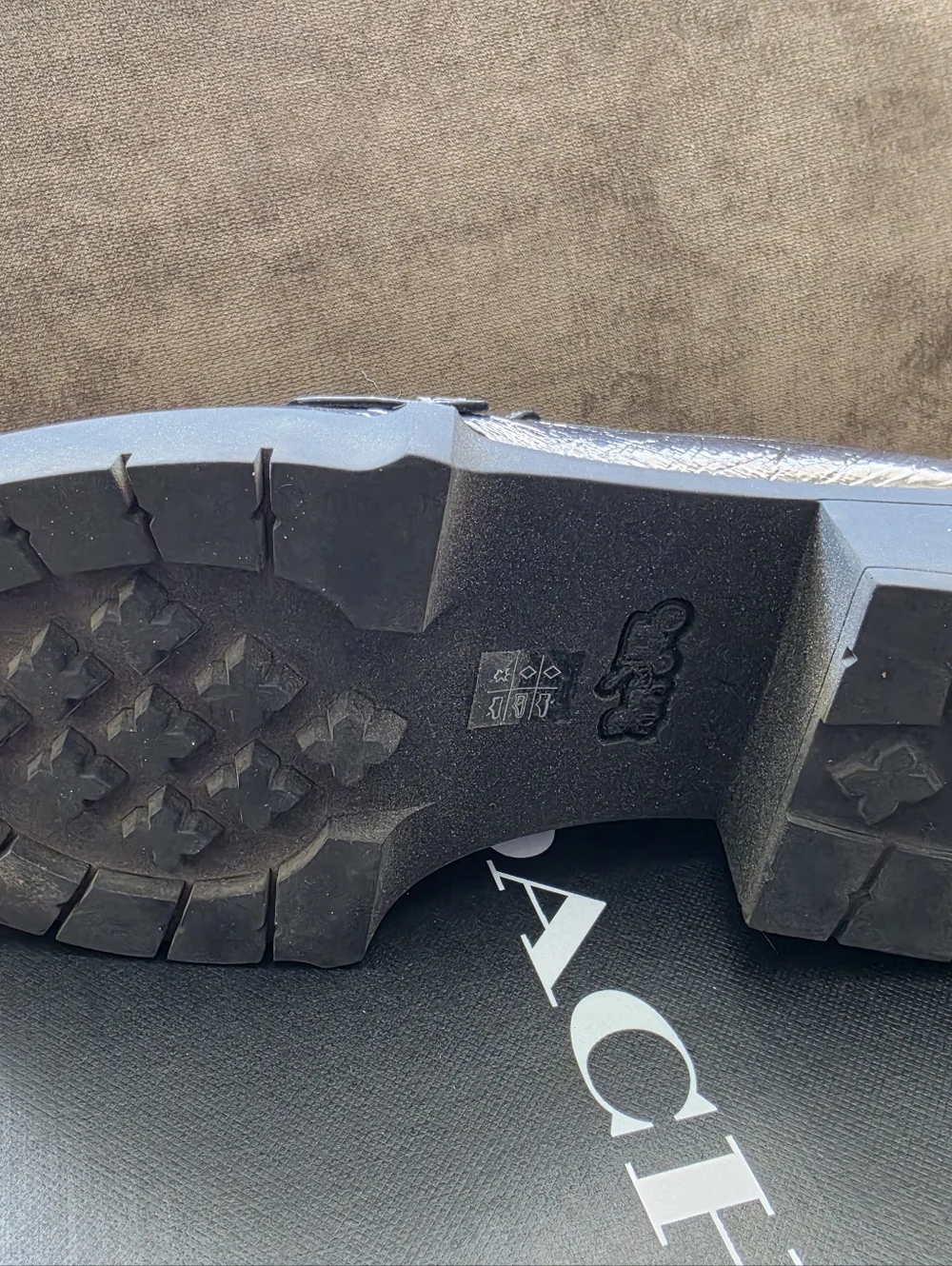 Coach Anthracite Leah Platform Loafers Size 7 - Picture 7 of 8